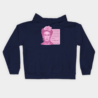 Frida Kahlo Portrait and Quote Kids Hoodie